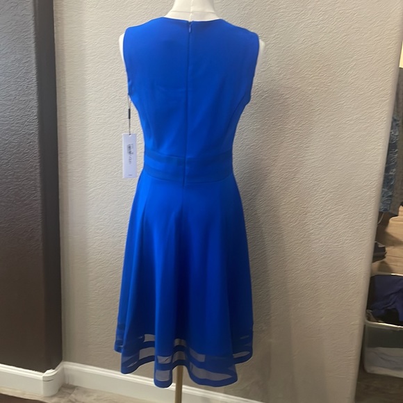 Calvin Klein Royal Blue Fit and Flare Dress - Picture 2 of 9